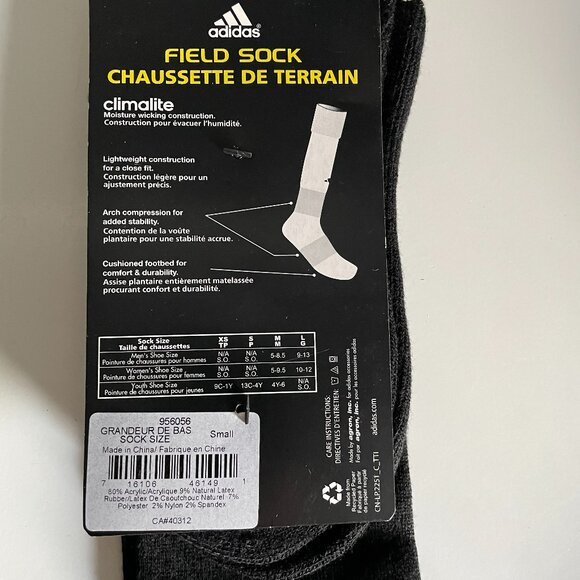 Adidas Field socks 3 pairs – Climalite - Size S - Picture 4 of 7